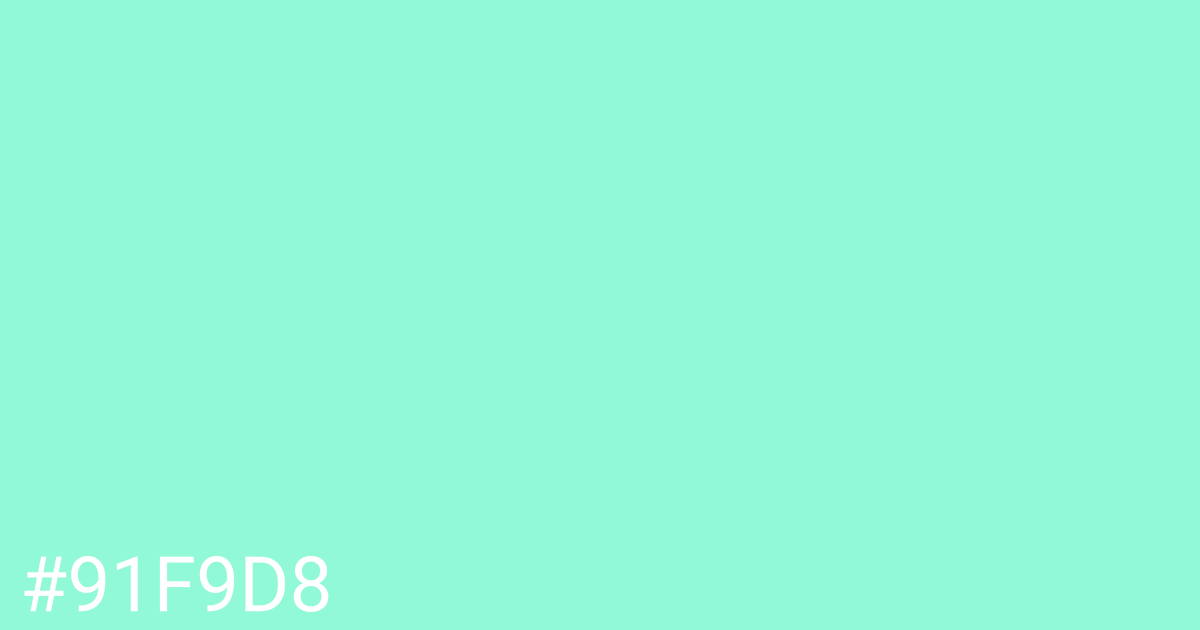 Hex color #91f9d8 graphic