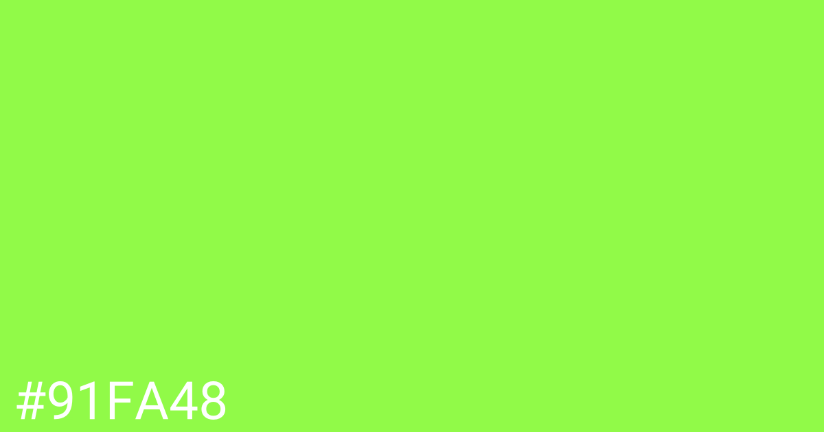 Hex color #91fa48 graphic