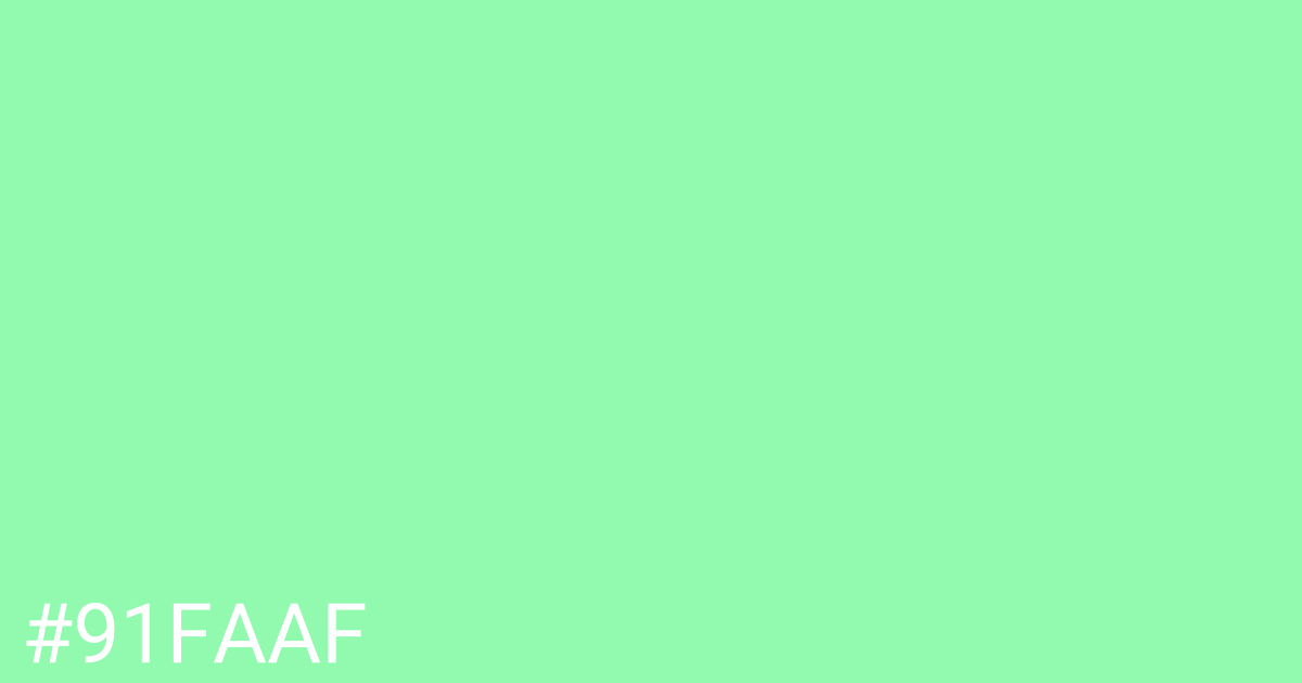 Hex color #91faaf graphic