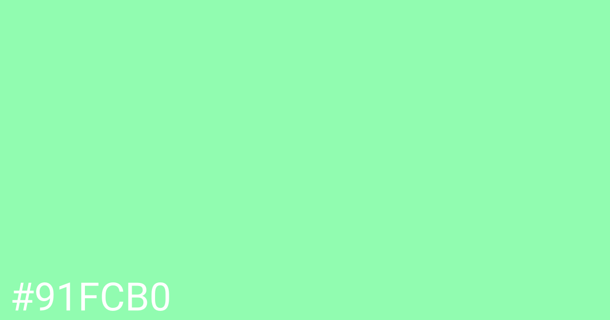 Hex color #91fcb0 graphic