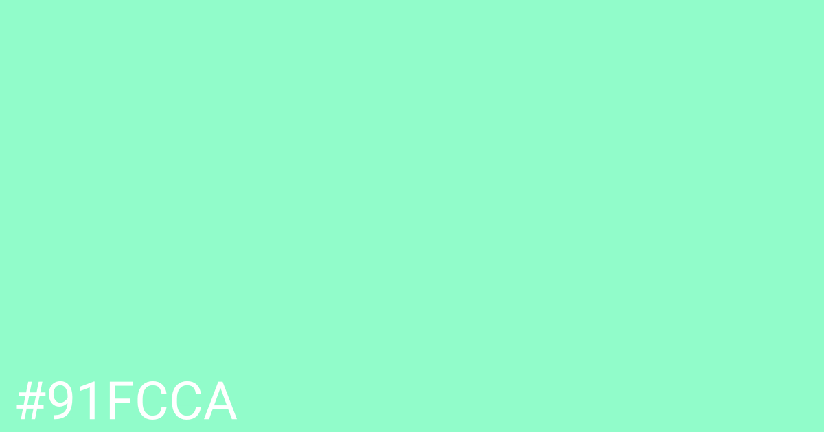 Hex color #91fcca graphic