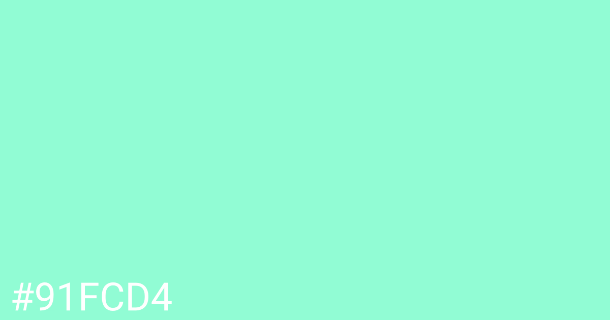 Hex color #91fcd4 graphic