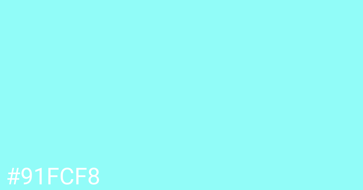 Hex color #91fcf8 graphic