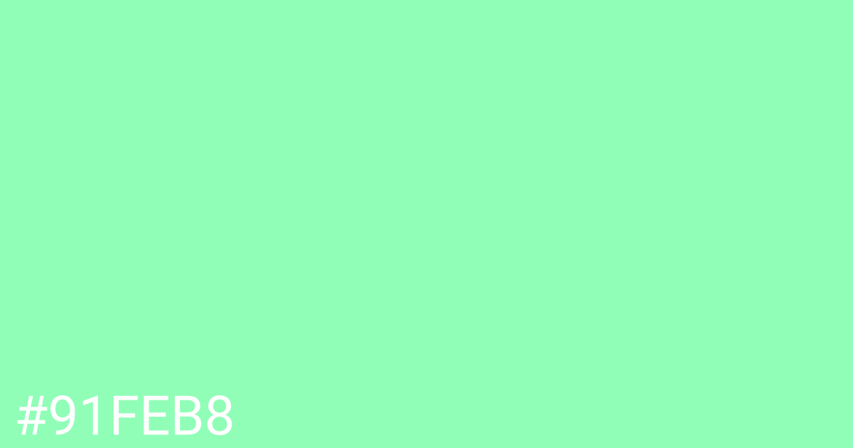 Hex color #91feb8 graphic