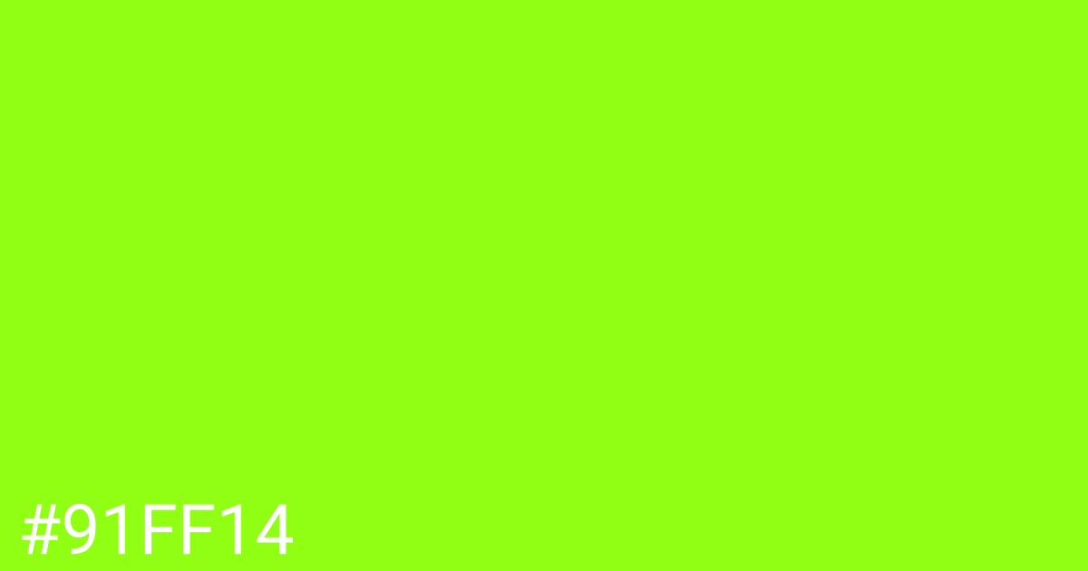 Hex color #91ff14 graphic