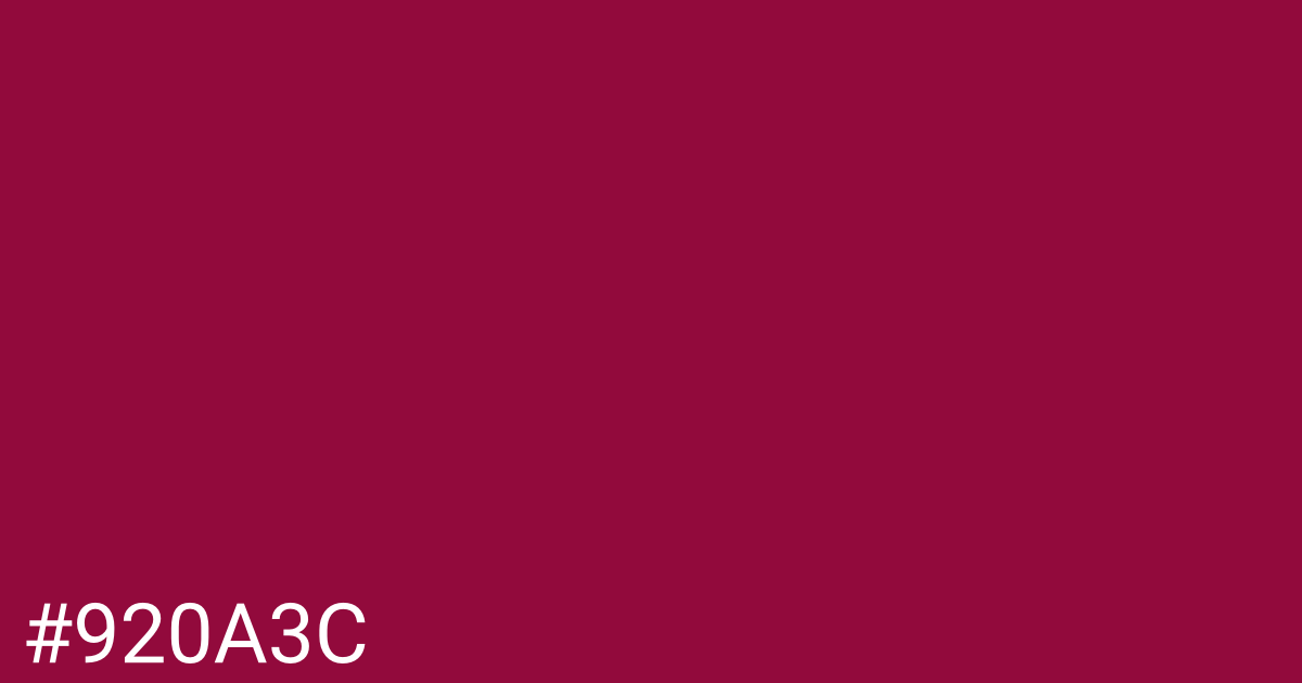 Hex color #920a3c graphic
