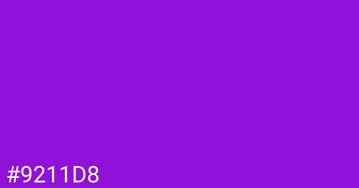 Hex color #9211d8 graphic