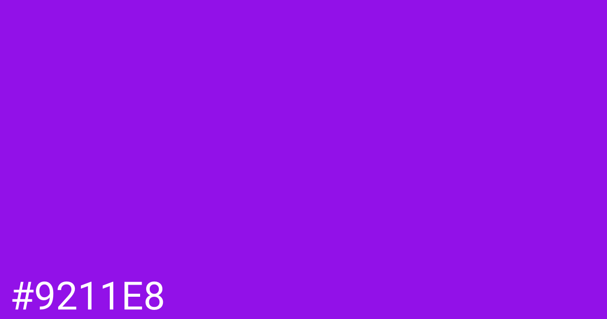 Hex color #9211e8 graphic