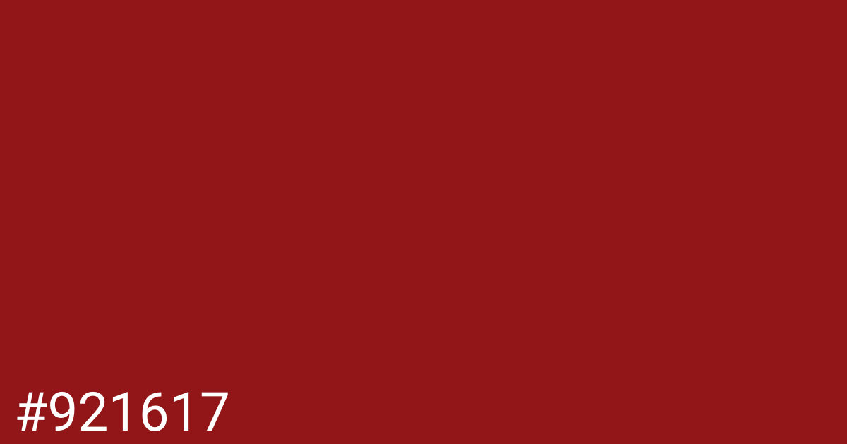 Hex color #921617 graphic