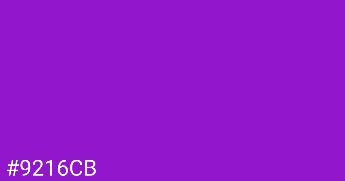 Hex color #9216cb graphic