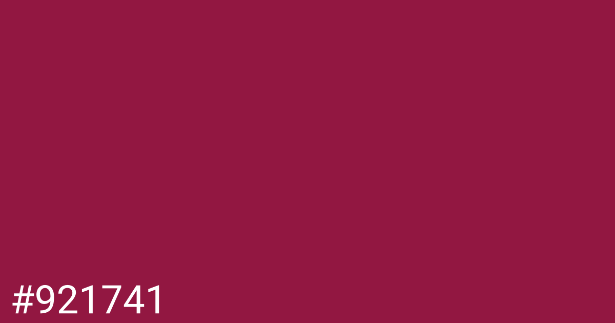 Hex color #921741 graphic