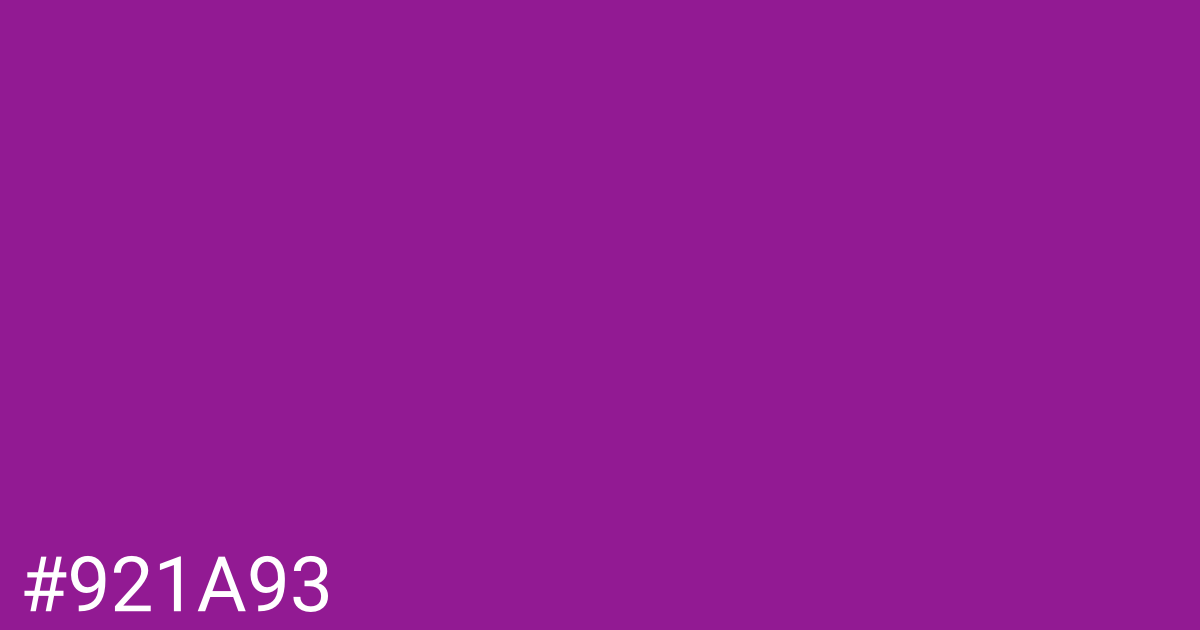 Hex color #921a93 graphic