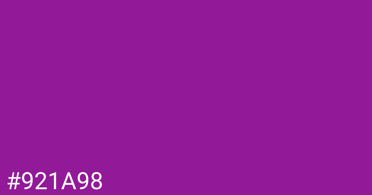 Hex color #921a98 graphic