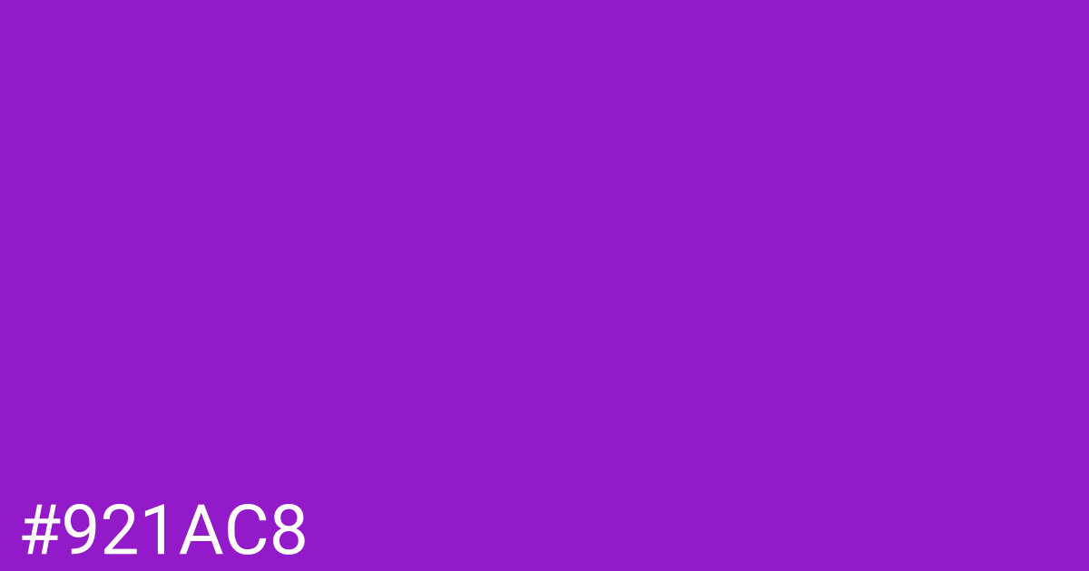 Hex color #921ac8 graphic