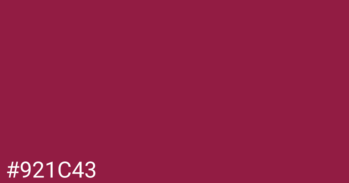 Hex color #921c43 graphic