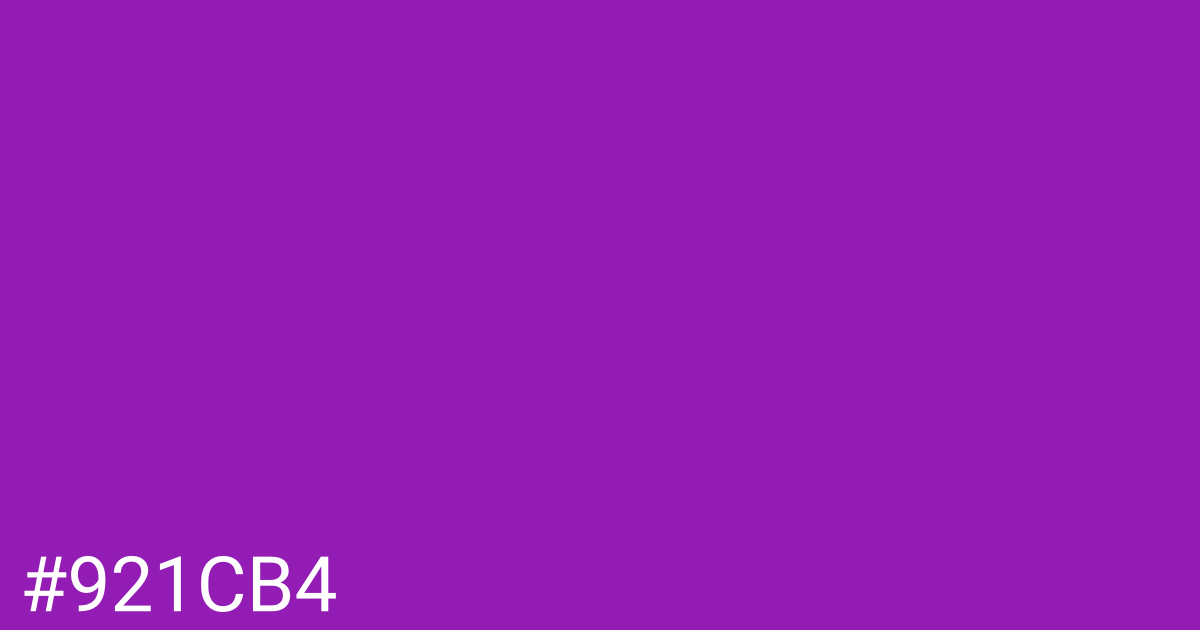 Hex color #921cb4 graphic