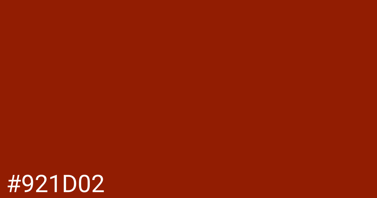 Hex color #921d02 graphic