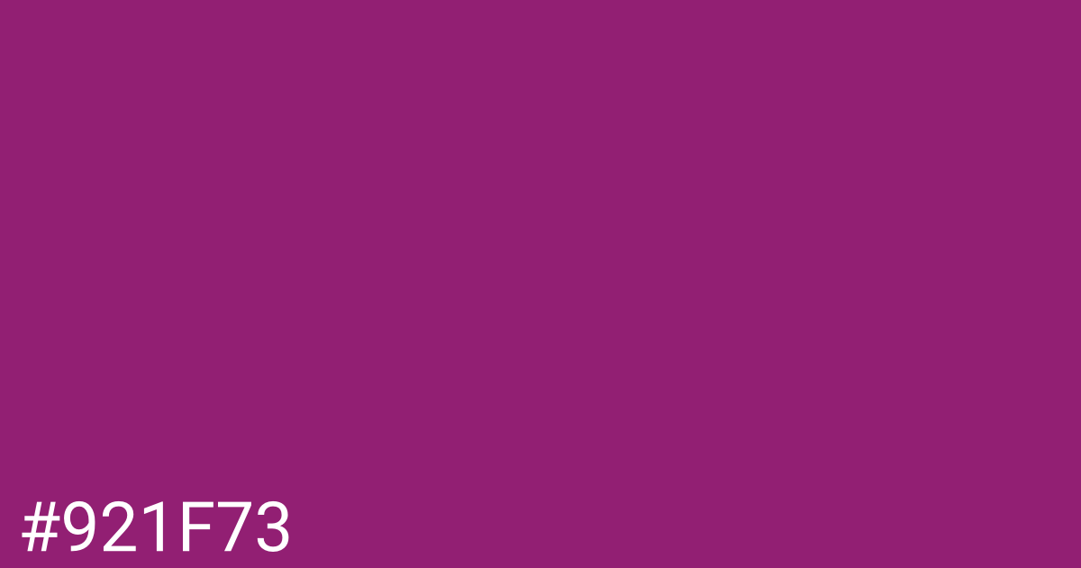 Hex color #921f73 graphic