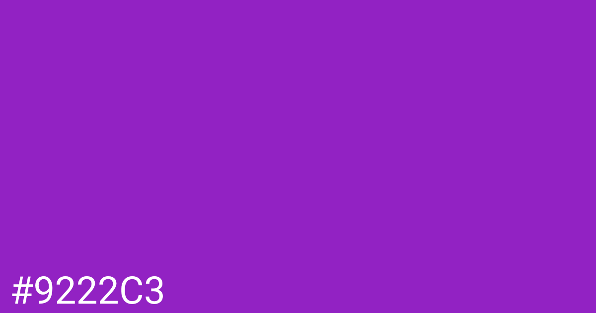 Hex color #9222c3 graphic