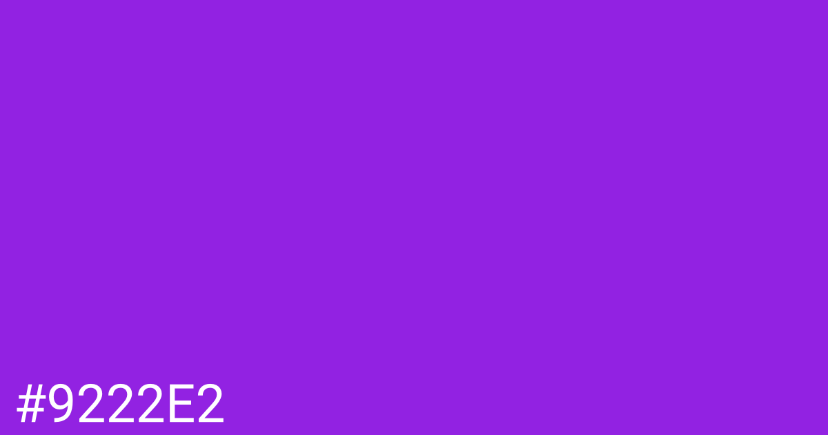 Hex color #9222e2 graphic