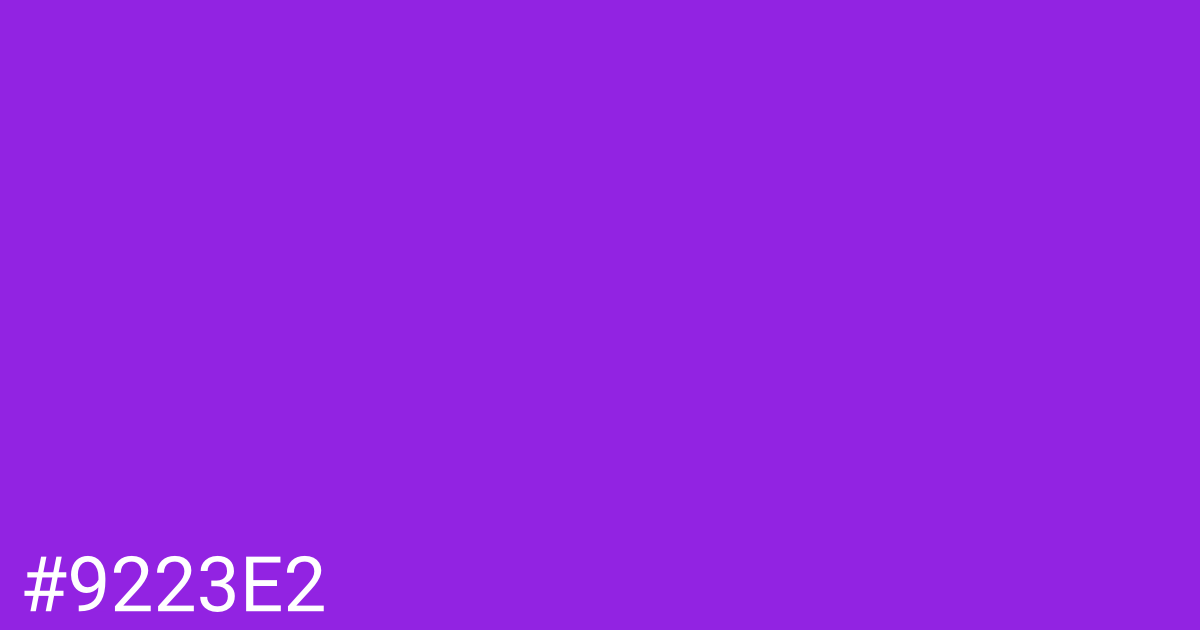 Hex color #9223e2 graphic