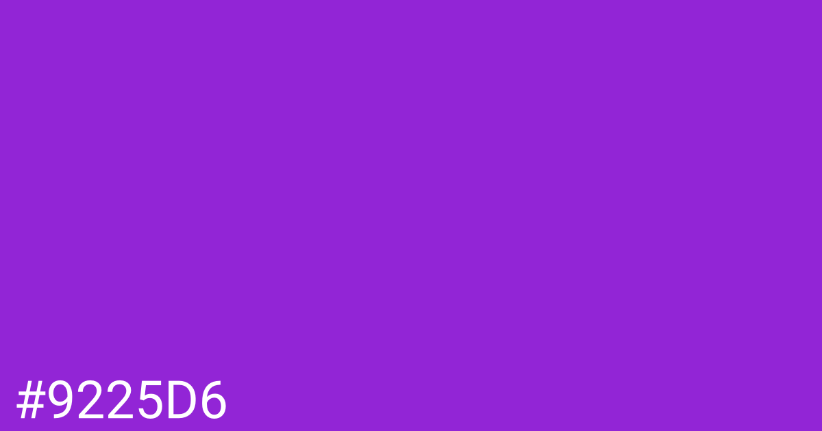 Hex color #9225d6 graphic