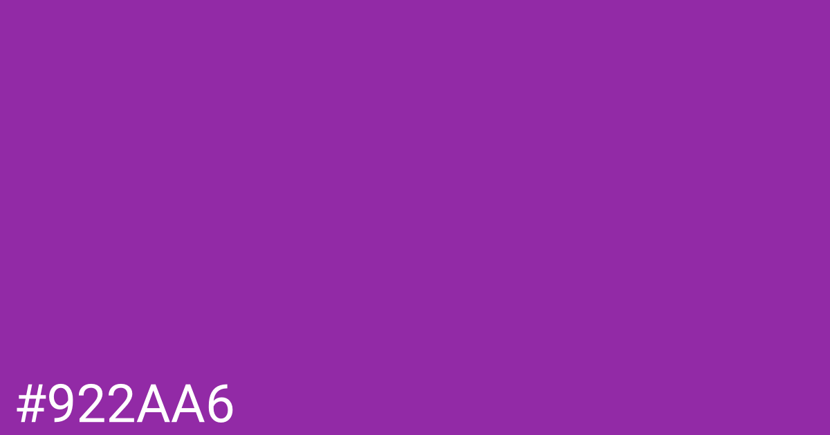Hex color #922aa6 graphic