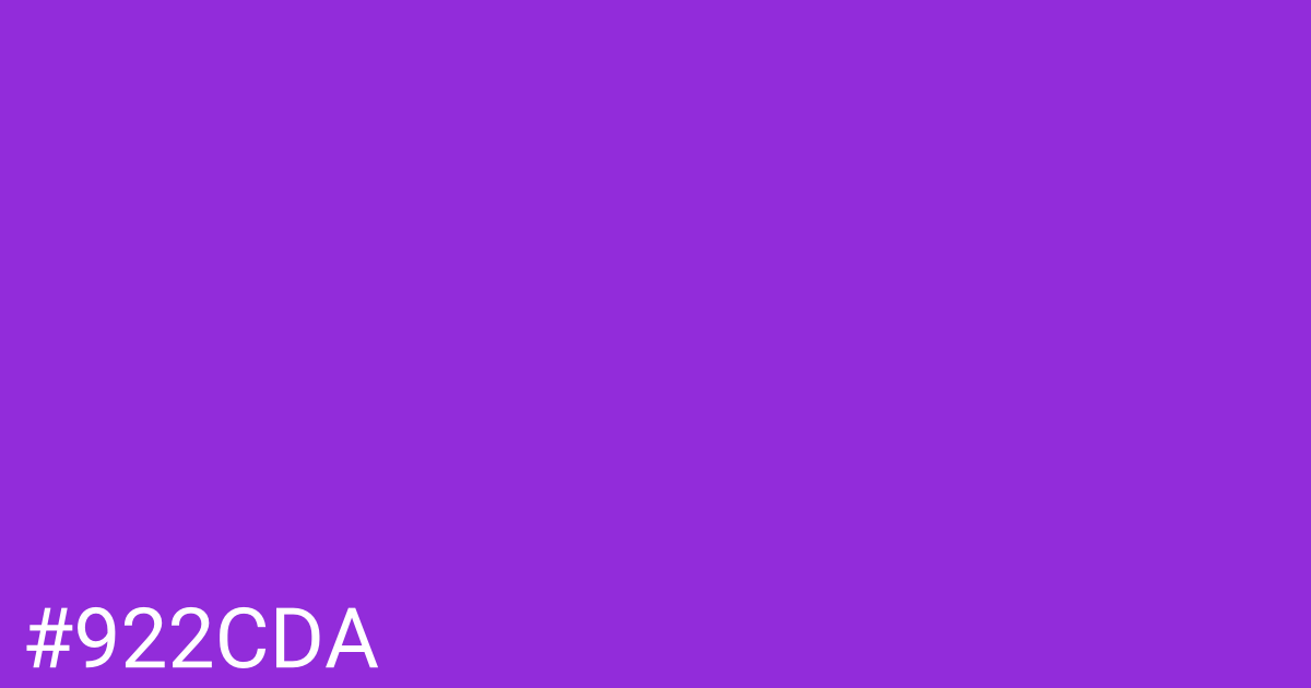 Hex color #922cda graphic