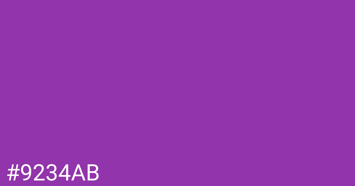 Hex color #9234ab graphic