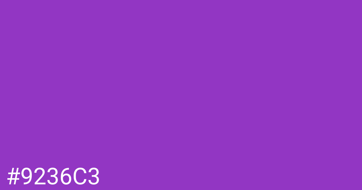 Hex color #9236c3 graphic