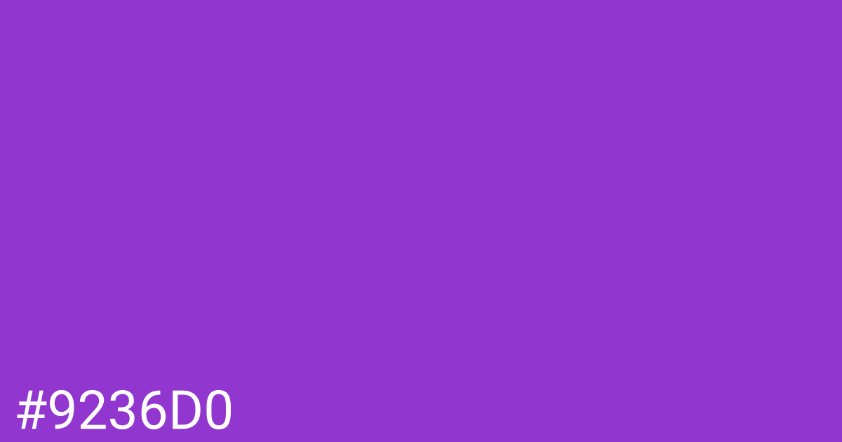 Hex color #9236d0 graphic