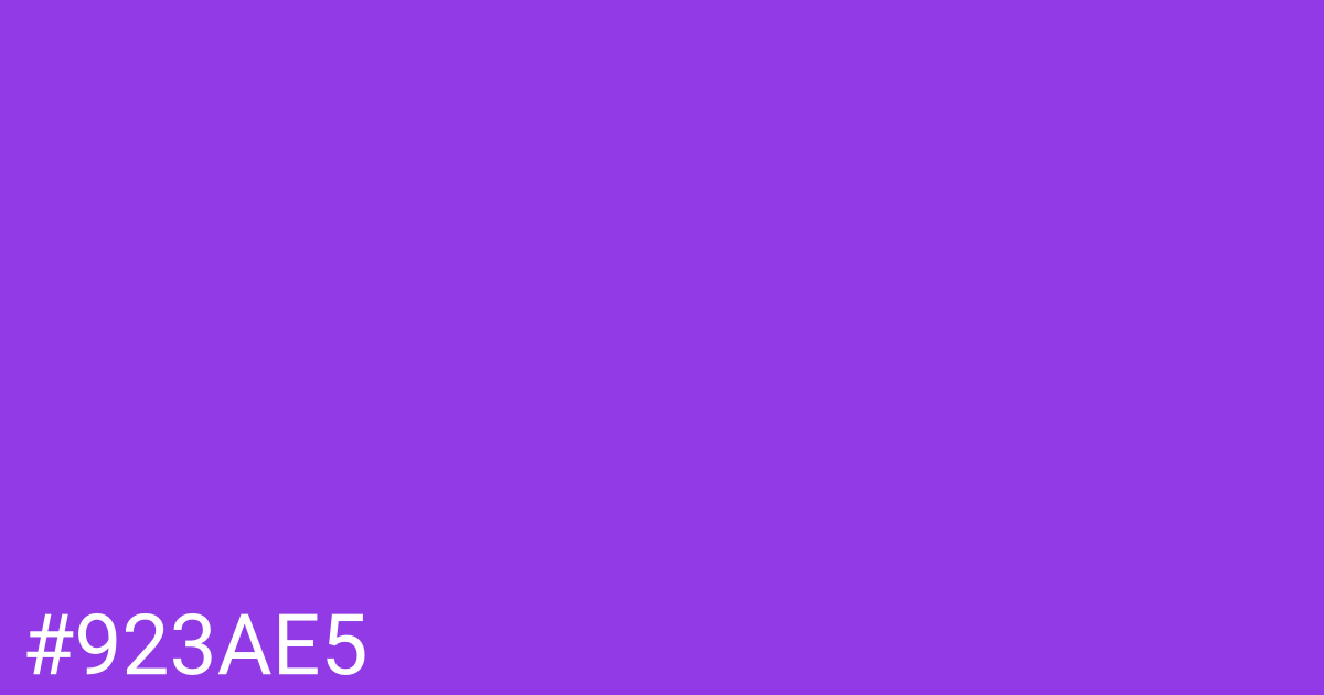 Hex color #923ae5 graphic