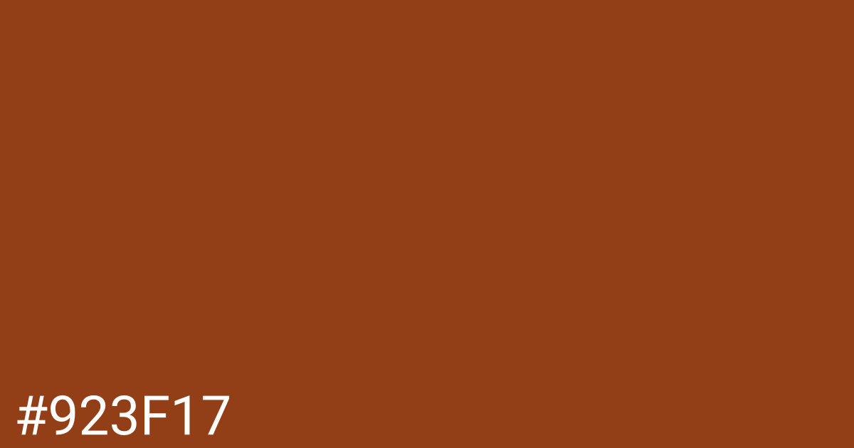 Hex color #923f17 graphic