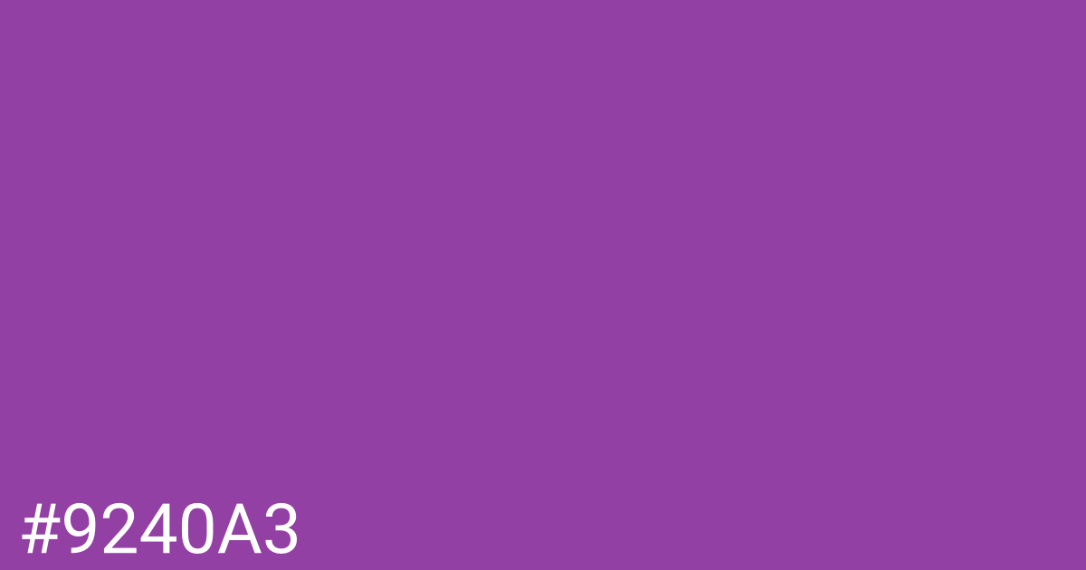 Hex color #9240a3 graphic