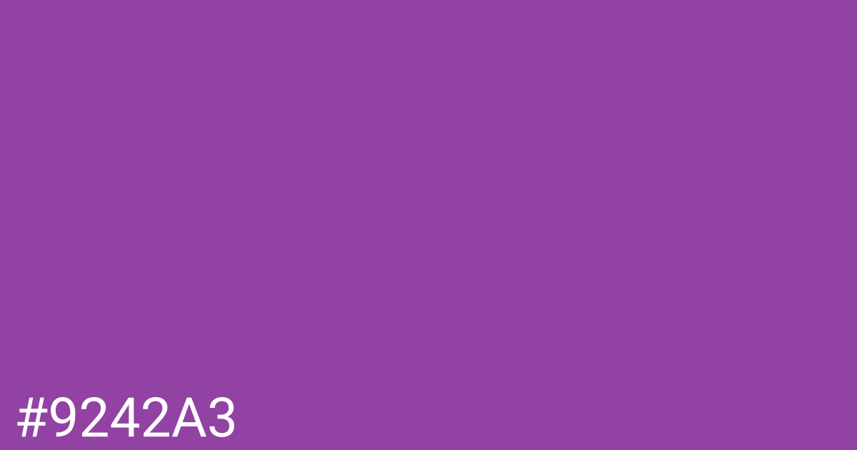 Hex color #9242a3 graphic