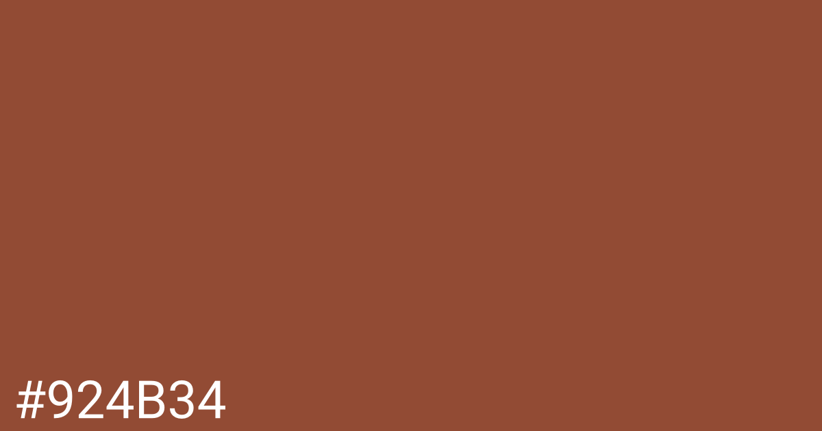 Hex color #924b34 graphic