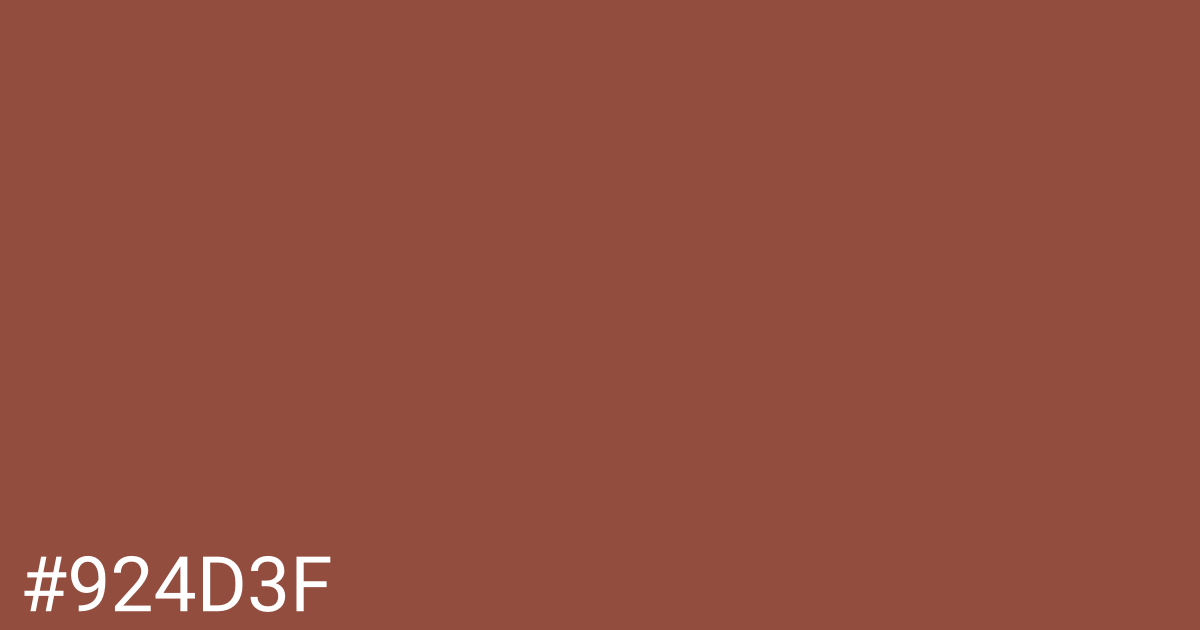 Hex color #924d3f graphic