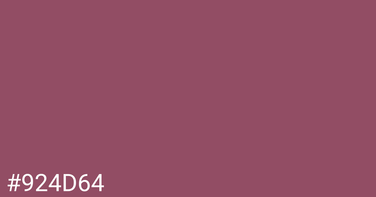 Hex color #924d64 graphic