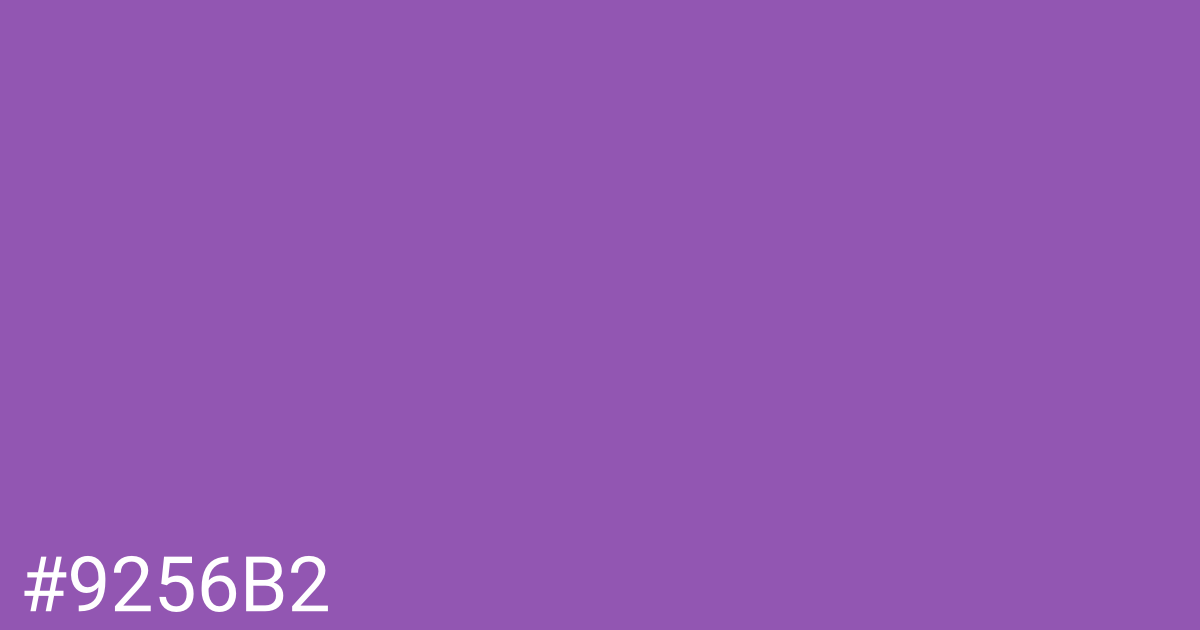 Hex color #9256b2 graphic