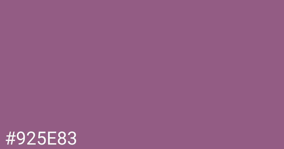 Hex color #925e83 graphic