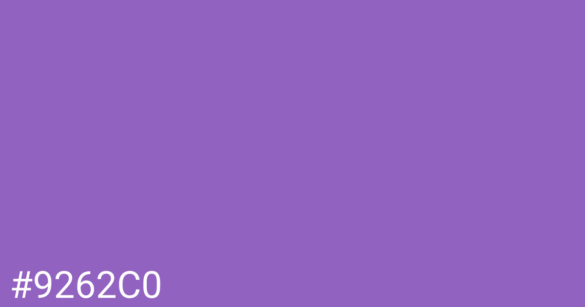 Hex color #9262c0 graphic