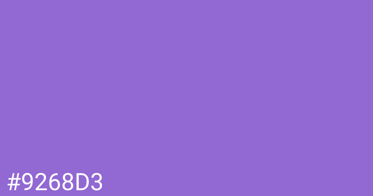 Hex color #9268d3 graphic