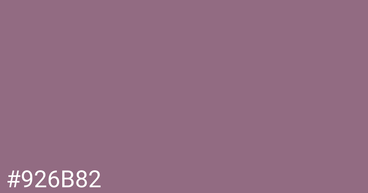 Hex color #926b82 graphic