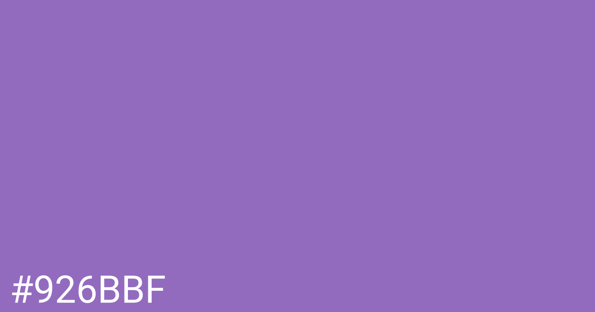 Hex color #926bbf graphic