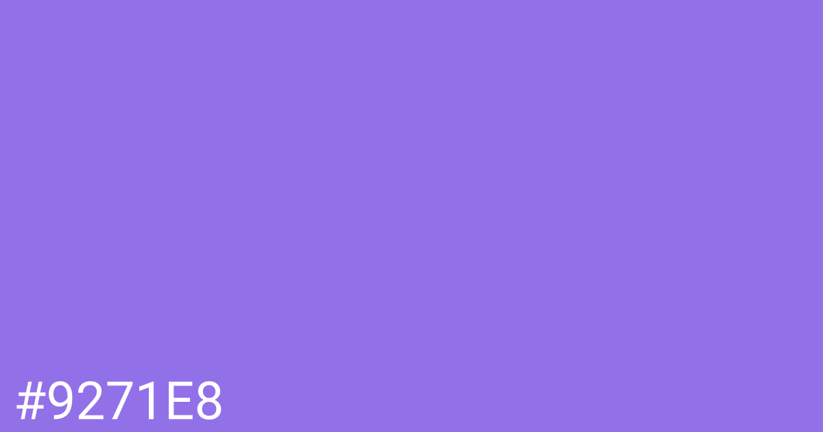 Hex color #9271e8 graphic