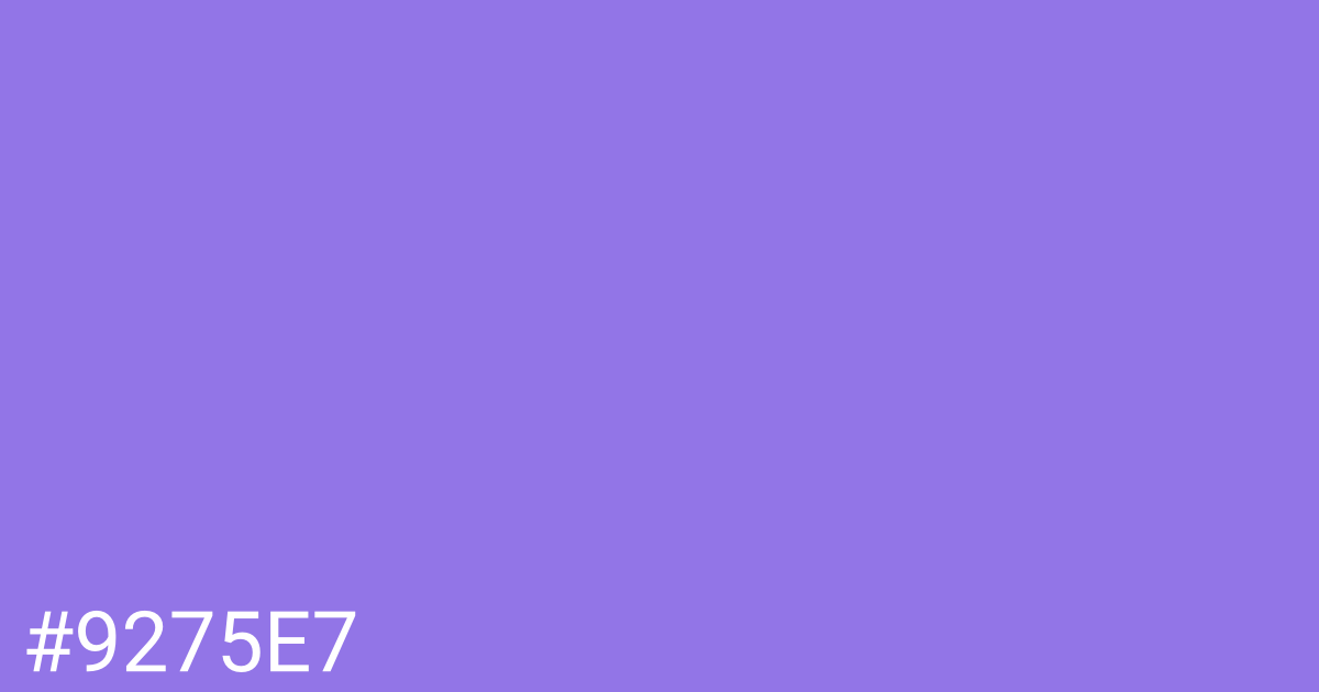 Hex color #9275e7 graphic