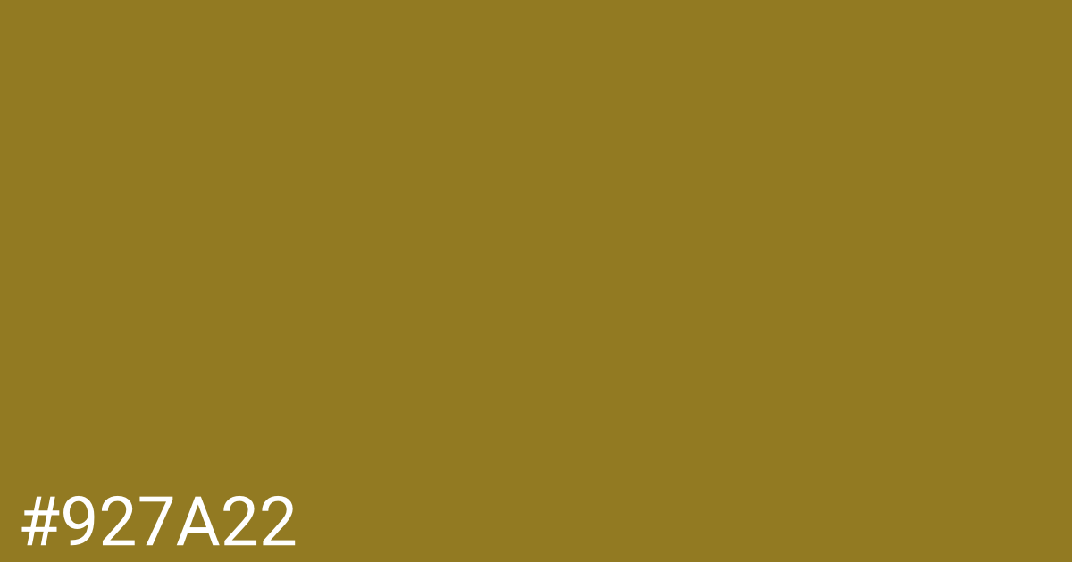 Hex color #927a22 graphic