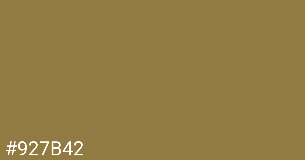 Hex color #927b42 graphic