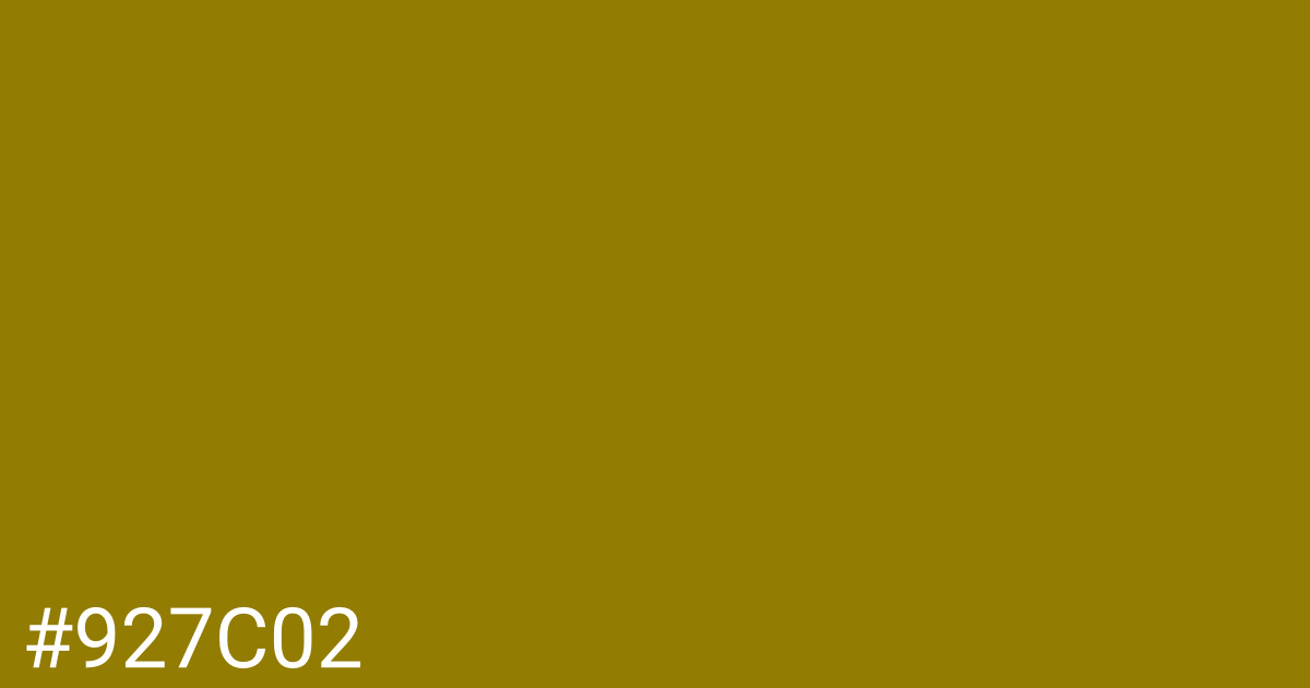 Hex color #927c02 graphic