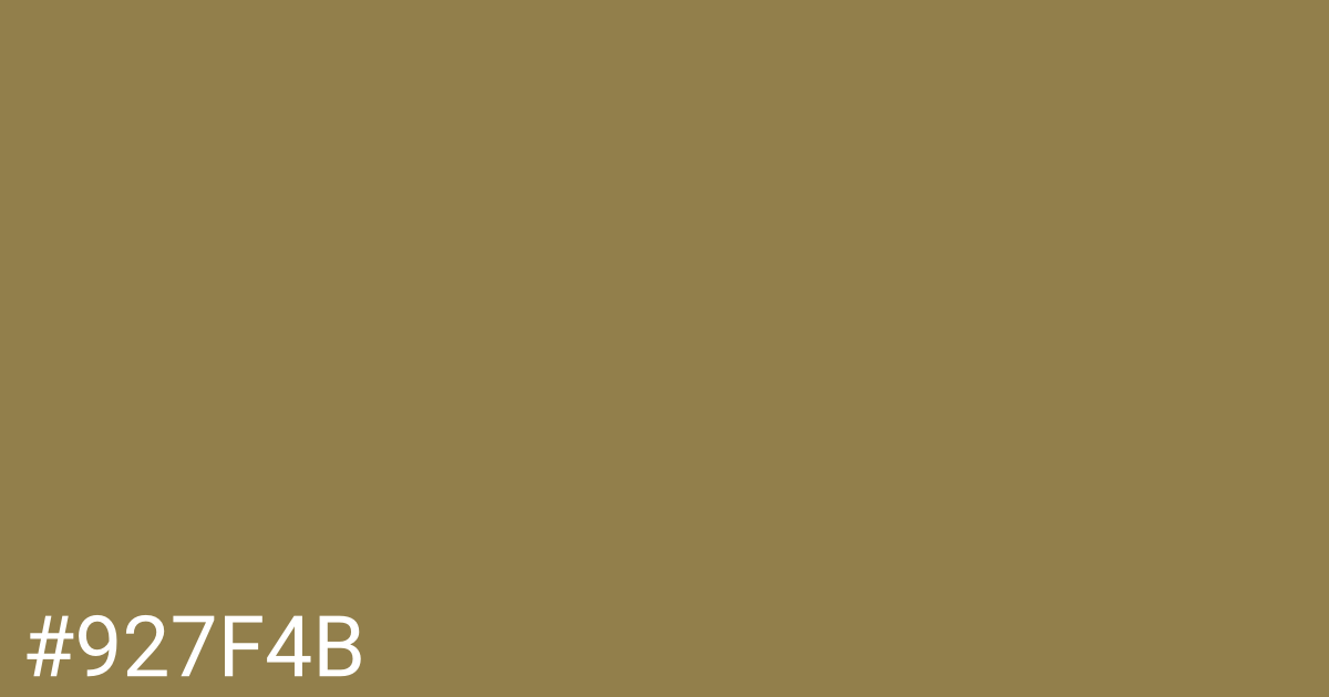 Hex color #927f4b graphic